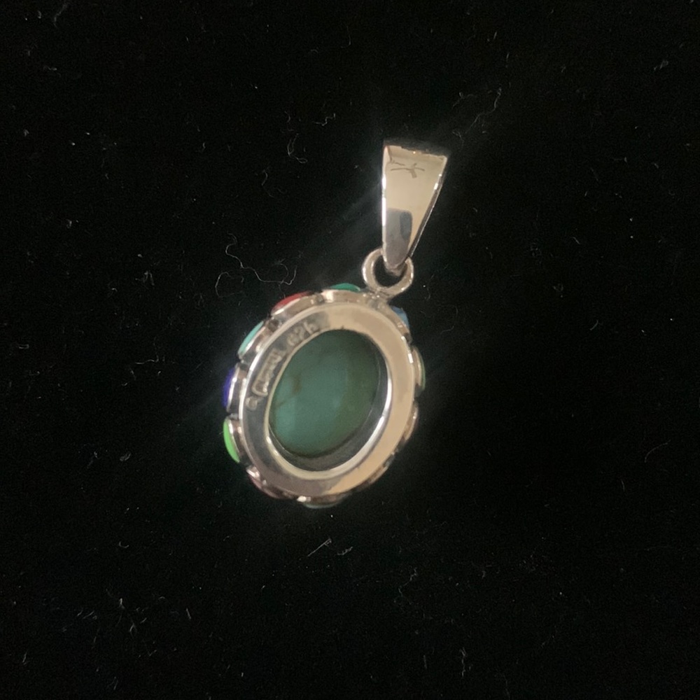 Multicolor Stone Pendant - Picture 3 of 4